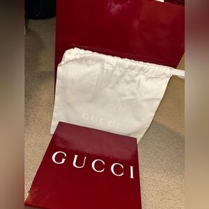 Authentic Gucci Shopping Bag + Box + Dust Bag (Packaging Only)